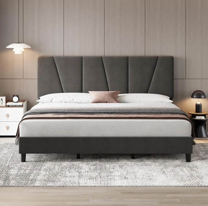 Ultra Modern Black & Grey King Size Bed